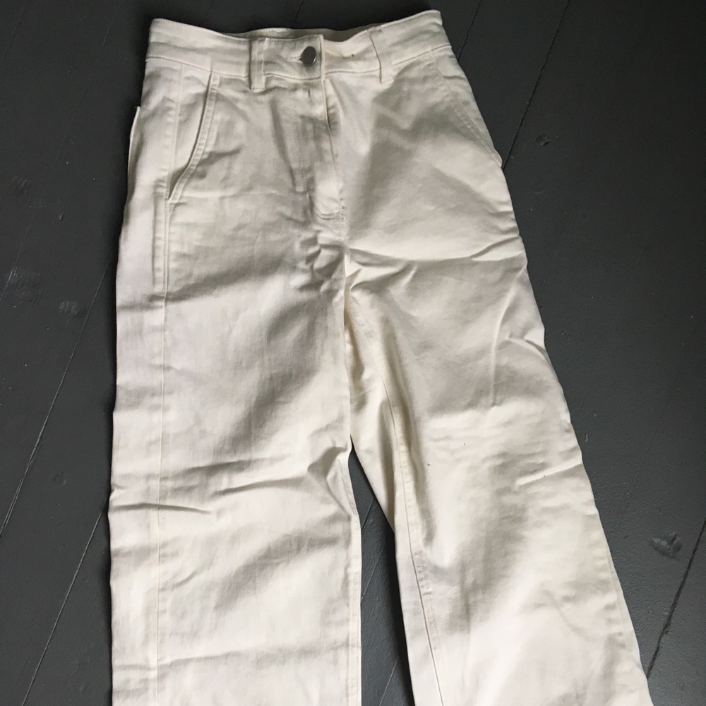 Everlane Wide Leg Crop in Bone